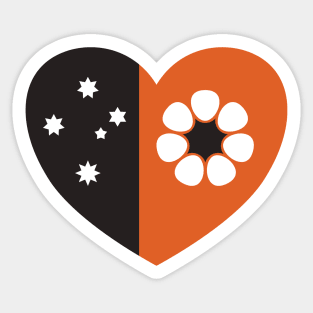 NT Flag, Heart Shape Sticker